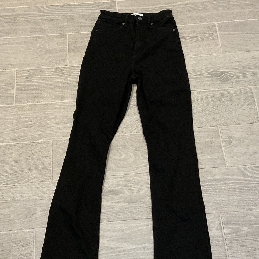 Reformation Wynn High Rise Slim Straight Jeans Black Flare Jeans Women’s S 27